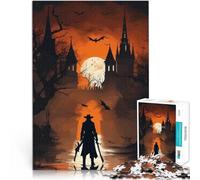 Puzzle 1000 pezzi per adolescenti Silhouette del castello gotico Giocattoli di gioco impegnativi è ideale come regalo per tutta la famiglia 50x70cm