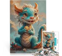 Puzzle 1000 pezzi per adolescenti simpatico animale drago Gioco di famiglia antistress sfida difficile è ideale come regalo per tutta la famiglia 38x26cm