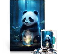 Puzzle 1000 pezzi per adolescenti Simpatico orsetto panda luminoso Sollievo dallo stress Ogni pezzo è unico - Gioco divertente e stimolante per tutta la famiglia 70x100cm