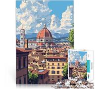 Puzzle 1000 pezzi per adolescenti Skyline del Duomo di Firenze giocattoli educativi per l'apprendimento Lista dei desideri con Babbo Natale 75x50cm