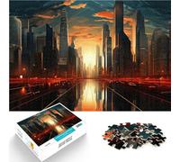 Puzzle 1000 pezzi per adolescenti Skyline della città moderna Allena il tuo cervello e le tue mani Giocattoli per la decorazione della casa 52x38cm