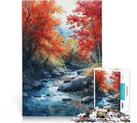 Puzzle 1000 pezzi per adolescenti Sogni di cascate autunnali Riduzione dello stress interessante Migliorare l'amore tra le coppie 38x26cm