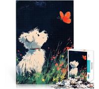 Puzzle 1000 pezzi per adolescenti Sogno ad occhi aperti del prato del cucciolo Gioco intellettuale offerte come regali per tutta la famiglia 38x26cm