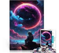 Puzzle 1000 pezzi per adolescenti spazio gioco giocatore neon giochi divertenti per famiglie con poster abbinato e foglio di quiz 38x26cm