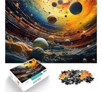 Puzzle 1000 pezzi per adolescenti Spettacolo del pianeta cosmico Giocattolo educativo antistress perché è ideale come regalo per tutta la famiglia 38x52cm