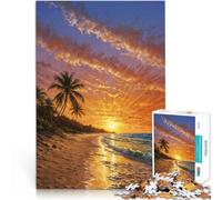 Puzzle 1000 pezzi per adolescenti spiaggia tropicale al tramonto Gioco intellettuale giocattolo offerte come regali per tutta la famiglia 75x50cm