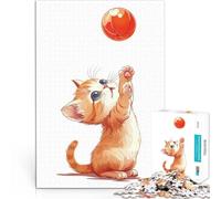 Puzzle 1000 pezzi per adolescenti Sport di basket per gatti Vacanza a casa: uccidere il tempo Regalo di compleanno, regali, arte murale 38x52cm