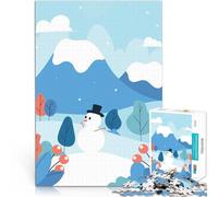 Puzzle 1000 pezzi per adolescenti Stagione dell'illustrazione piatta Gioco intellettuale Attività divertenti a casa, regali di compleanno, regali di viaggio, 38x26cm
