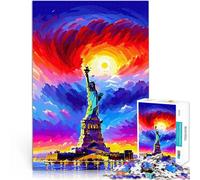 Puzzle 1000 pezzi per adolescenti Statua della Libertà Arte Vacanza a casa: uccidere il tempo Giocattoli per la decorazione della casa 75x50cm