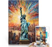 Puzzle 1000 pezzi per adolescenti Statua della Libertà Difficile da completare ma divertente e umoristico Ottimo regalo per i giochi 50x70cm