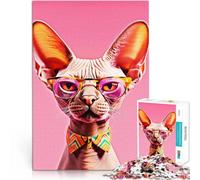 Puzzle 1000 pezzi per adolescenti Stile gatto Sphynx Giocattoli educativi per l'apprendimento Giochi per famiglie Idee regalo 38x26cm