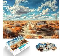 Puzzle 1000 pezzi per adolescenti Strada abbandonata nel deserto 2 Sfida difficile Attività divertenti a casa, regali di compleanno, regali di viaggio, 52x38cm