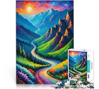Puzzle 1000 pezzi per adolescenti Strada di montagna Antistress Vacanza in patria Uccidere il tempo è ideale come regalo per tutta la famiglia 38x26cm