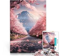 Puzzle 1000 pezzi per adolescenti strada giapponese e sakura Giocattolo educativo antistress Lista dei desideri con Babbo Natale 75x50cm