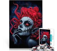 Puzzle 1000 pezzi per adolescenti Strega dai capelli rossi Giocattoli di gioco impegnativi Decorazione murale Regali unici per compleanno e Natale 38x26cm