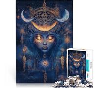 Puzzle 1000 pezzi per adolescenti Strega della magia della notte stellata Difficile e sfidante è ideale come regalo per tutta la famiglia 52x38cm