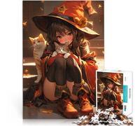 Puzzle 1000 pezzi per adolescenti Strega x Gatto per il giocattolo di sfida del gioco educativo Migliorare l'amore tra le coppie 38x26cm