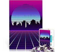 Puzzle 1000 pezzi per adolescenti Synthwave urbana sognante degli anni '80 Taglio di precisione Giocattoli per la decorazione della casa 75x50cm