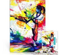 Puzzle 1000 pezzi per adolescenti Tang Soo Do Yoko Geri Donna Sfida di gioco educativo giocattolo è ideale come regalo per tutta la famiglia 52x38cm