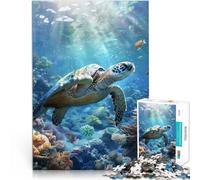 Puzzle 1000 pezzi per adolescenti Tartarughe marine Paradiso dei coralli Giocattoli antistress Collezione di artisti, Belle arti 52x38cm