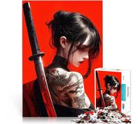 Puzzle 1000 pezzi per adolescenti tatuaggio sexy dell'assassino Giochi educativi Decorazione della casa con poster abbinato e foglio di quiz 52x38cm