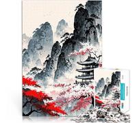 Puzzle 1000 pezzi per adolescenti Tempio di montagna giapponese Giochi educativi Decorazione della casa offerte come regali per tutta la famiglia 38x26cm