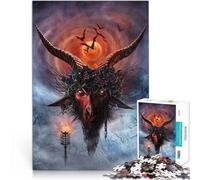 Puzzle 1000 pezzi per adolescenti Teschio di demone Antistress Vacanza in patria Uccidere il tempo Collezione di artisti, Belle arti 52x38cm