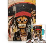 Puzzle 1000 pezzi per adolescenti Teschio in stile Basquiat giochi divertenti per famiglie Attività divertenti a casa, regali di compleanno, regali di viaggio, 38x26cm