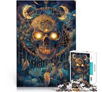 Puzzle 1000 pezzi per adolescenti Teschio magico fantasy Gioco impegnativo e gioco in famiglia Collezione di artisti, Belle arti 75x50cm