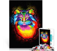 Puzzle 1000 pezzi per adolescenti Testa di gatto fumosa per il giocattolo di sfida del gioco educativo Migliorare l'amore tra le coppie 38x52cm
