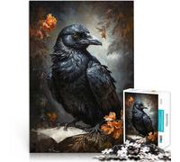 Puzzle 1000 pezzi per adolescenti The Raven Scholar Herausforderndes Spiel Einzigartige Wohndekoration und Geschenke75x50cm