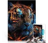 Puzzle 1000 pezzi per adolescenti tigre al neon Antistress Vacanza in patria Uccidere il tempo Adatto per la decorazione del desktop 75x50cm