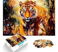 Puzzle 1000 pezzi per adolescenti Tigre Giocattoli che creano dipendenza e sfidano l'intelligenza del cervello Migliorare la memoria 75x50cm