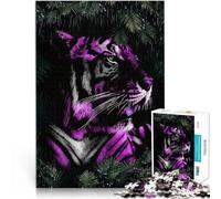Puzzle 1000 pezzi per adolescenti Tigre sotto la pioggia Difficile da completare ma divertente e umoristico Regalo di compleanno, regali 38x26cm