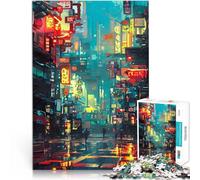 Puzzle 1000 pezzi per adolescenti Tokyo Nights Street Difficile da completare ma divertente e umoristico Collezione di artisti, Belle arti 38x26cm