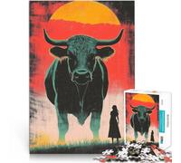 Puzzle 1000 pezzi per adolescenti Toro gigante e donna per il giocattolo di sfida del gioco educativo perché è ideale come regalo per tutta la famiglia 38x26cm