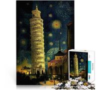 Puzzle 1000 pezzi per adolescenti Torre pendente di Pisa Difficile da completare ma divertente e umoristico Migliorare la memoria 38x26cm