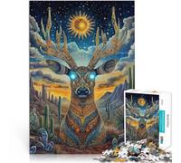 Puzzle 1000 pezzi per adolescenti Totem del cervo Giocattolo educativo intellettuale decomprimente Giocattoli per la decorazione della casa 52x38cm