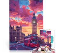 Puzzle 1000 pezzi per adolescenti Tramonto a Londra, Big Ben giochi divertenti per famiglie Migliorare l'amore tra le coppie 50x70cm
