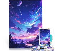 Puzzle 1000 pezzi per adolescenti Tramonto all'orizzonte celeste Giocattolo educativo per l'apprendimento Regalo di compleanno, regali 75x50cm