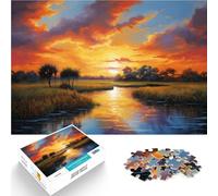 Puzzle 1000 pezzi per adolescenti Tramonto nelle Everglades Gioco di famiglia antistress sfida difficile Regalo di compleanno, regali 50x70cm