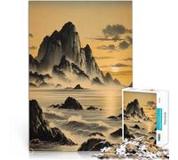 Puzzle 1000 pezzi per adolescenti Tramonto sul mare in montagna Allena il tuo cervello e le tue mani Regalo di compleanno, regali, arte murale 75x50cm
