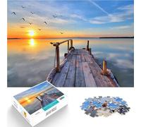 Puzzle 1000 pezzi per adolescenti Tramonto sul molo al mare Per il divertimento in famiglia perché è ideale come regalo per tutta la famiglia 75x50cm