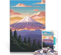 Puzzle 1000 pezzi per adolescenti Tramonto sul Monte Fuji giochi divertenti per famiglie con pezzi completamente interconnessi di forma casuale 70x100cm