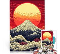 Puzzle 1000 pezzi per adolescenti Tramonto sul Monte Fuji Per il divertimento in famiglia Decorazione murale Regali unici per compleanno e Natale 52x38cm