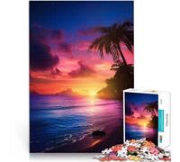 Puzzle 1000 pezzi per adolescenti Tramonto tropicale Antistress Vacanza in patria Uccidere il tempo Migliorare l'amore tra le coppie 52x38cm