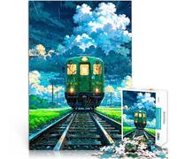 Puzzle 1000 pezzi per adolescenti Treno in campagna Giocattolo educativo intellettuale decomprimente Adatto per la decorazione del desktop 75x50cm