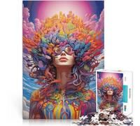 puzzle 1000 pezzi per adolescenti Trippy Art Anspruchsvoll, aber lustig und humorvoll Geschenke für Freunde und Familie75x50cm