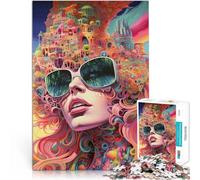 Puzzle 1000 pezzi per adolescenti Trippy Art Lernspielzeug für die ganze Familie Kunstwerk Geschenk75x50cm