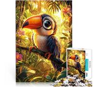 Puzzle 1000 pezzi per adolescenti Tucano carino nella giungla Giocattoli per l'intrattenimento in famiglia Regalo di compleanno, regali 38x26cm